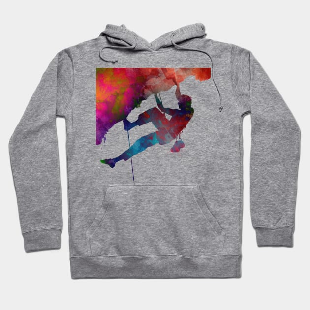 mountaineer climbing sport art #mountaineer #climbing Hoodie by JBJart